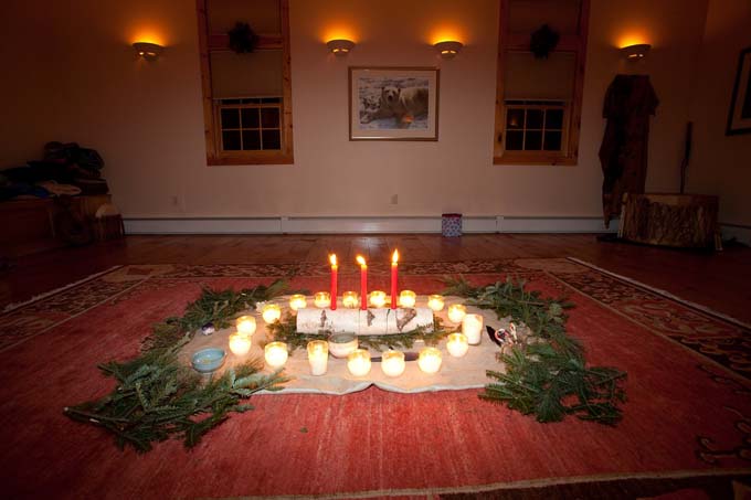 Candles at the Winter Solstice Celebration